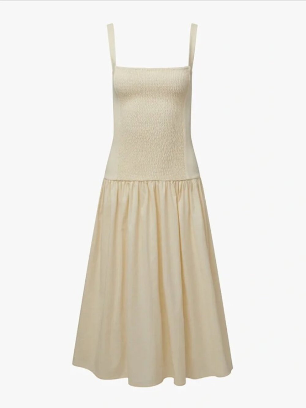 WeWoreWhat Smocked Ivory Midi Dress
